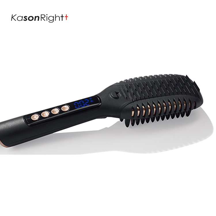 3 IN 1 Seitenwellen-Volumen-Haarglättungsbürste, LED-Anzeige, Rapid MCH Smoothing Heating Multi Hair Comb